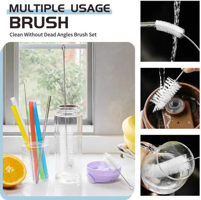 Alt view image 2 of 6 - 3Pcs Set of Bottle Brush Flexible Cleaning Brushes Kitchen Nylon Multifunction Clean Brush Set