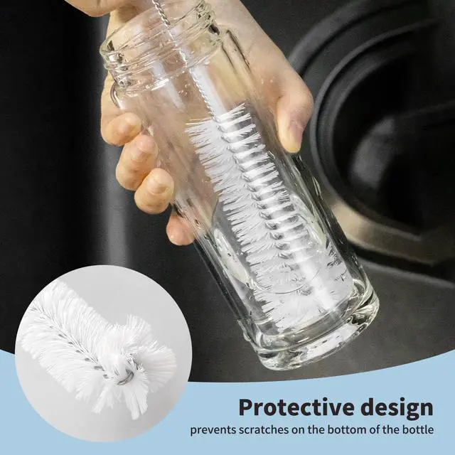 Alt view image 3 of 6 - 3Pcs Set of Bottle Brush Flexible Cleaning Brushes Kitchen Nylon Multifunction Clean Brush Set