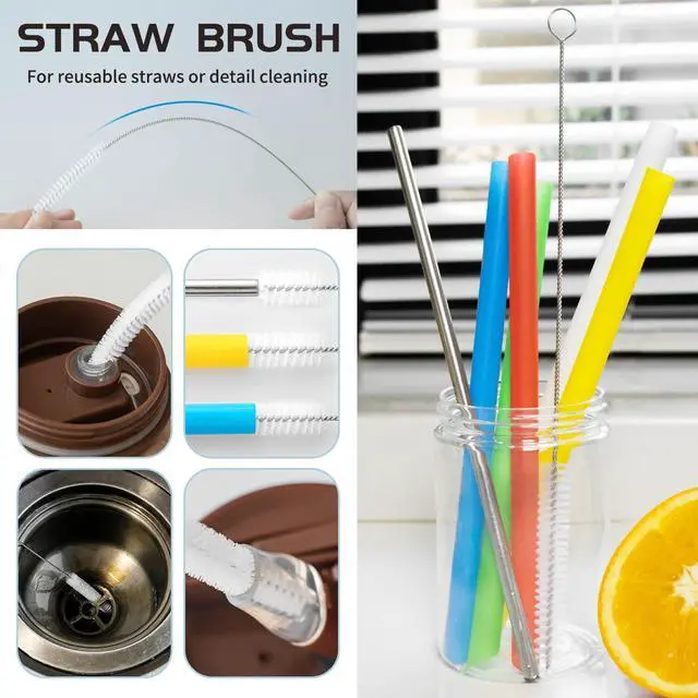 Alt view image 4 of 6 - 3Pcs Set of Bottle Brush Flexible Cleaning Brushes Kitchen Nylon Multifunction Clean Brush Set