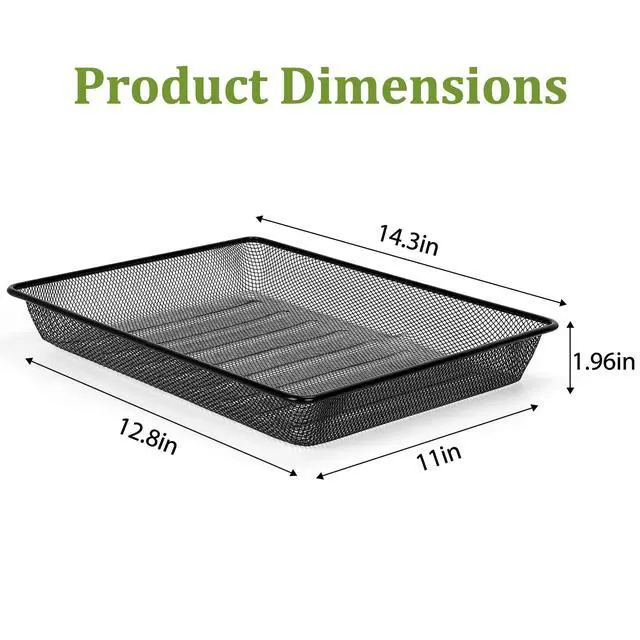 Alt view image 2 of 7 - Desk Metal Mesh Basket, Paper Letter Trays Organizer for Office Home