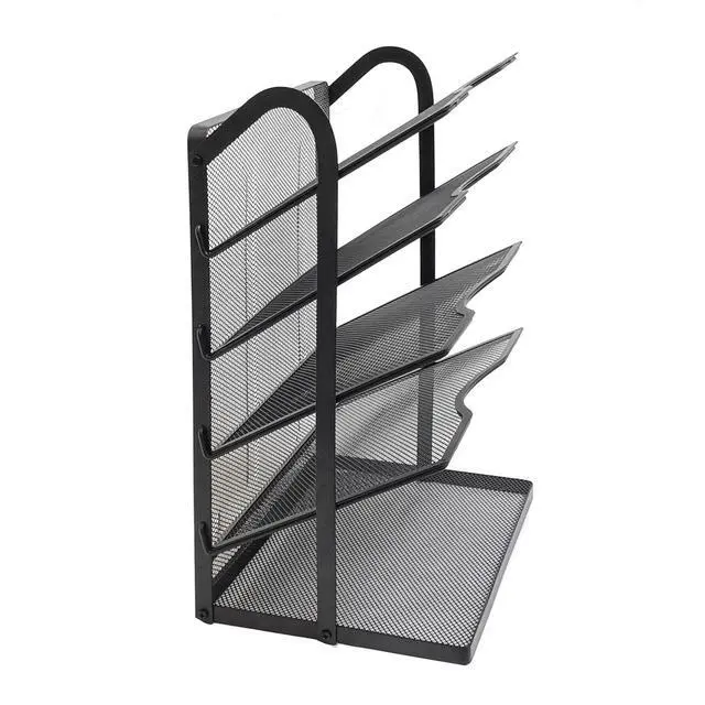 Alt view image 7 of 7 - 5 Tier Mesh Desk Organizer Letter Tray-Angled File Holder,Black