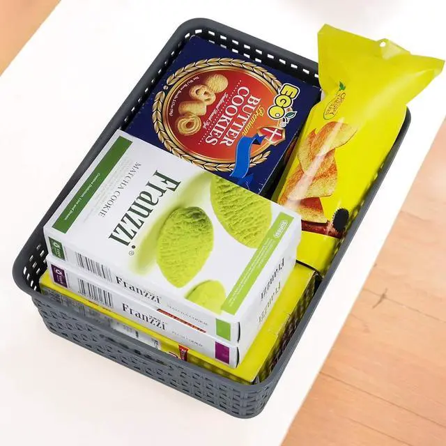 Alt view image 3 of 7 - A4 Paper Plastic Storage Basket Tray, 5 Packs, Grey Desktop Organizing Baskets