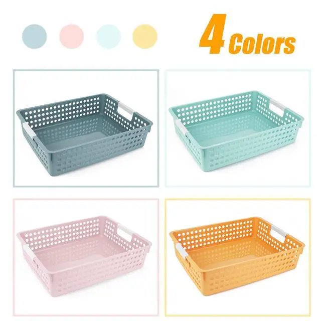 Alt view image 4 of 7 - Turn in Trays Classroom, 4Pcs Paper Trays for Classroom, Book Baskets for Library, Drawers, Office, Home