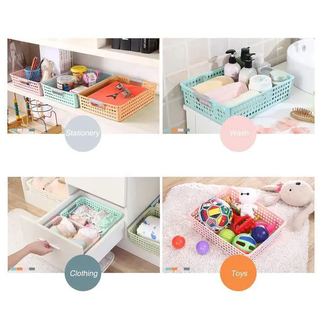 Alt view image 6 of 7 - Turn in Trays Classroom, 4Pcs Paper Trays for Classroom, Book Baskets for Library, Drawers, Office, Home