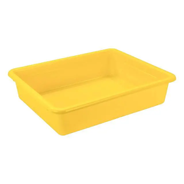 Alt view image 5 of 7 - Letter Size Flat Storage Tray Organizer Bin for Classroom, Office and Home, Assorted Colors, 5-Pack (62514E05C)