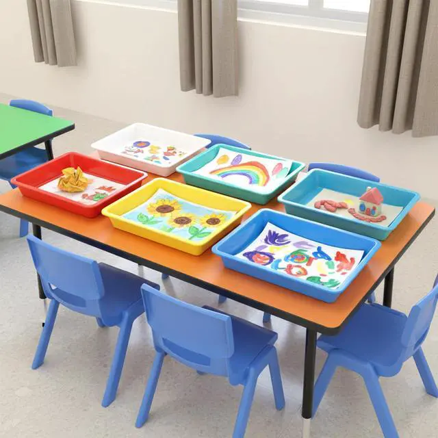 Alt view image 5 of 7 - 12 PCS Plastic Paper Trays for Classroom, Plastic Art Trays 10.8"×8.3"×1.6"
