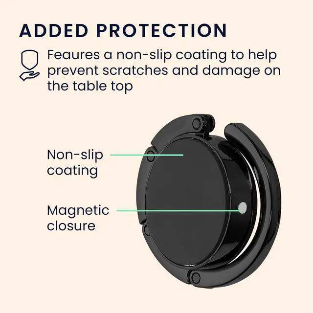 Alt view image 5 of 7 - Purse Hook for Table - Set of 2 Purse Holder - Folding Handbag Hanger - Portable Bag Holder - Bag Hooks for Desk - Table Hook Black