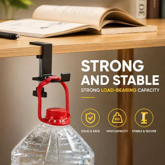 Alt view image 7 of 7 - Headphone Stand for Desk, Aluminum Alloy Foldable Headphone Holder - Headset Stand Hook Mount, PC Gaming Headset Holder Under Desk Clamp for Office, Computer, Student Class Table, Handmade Table