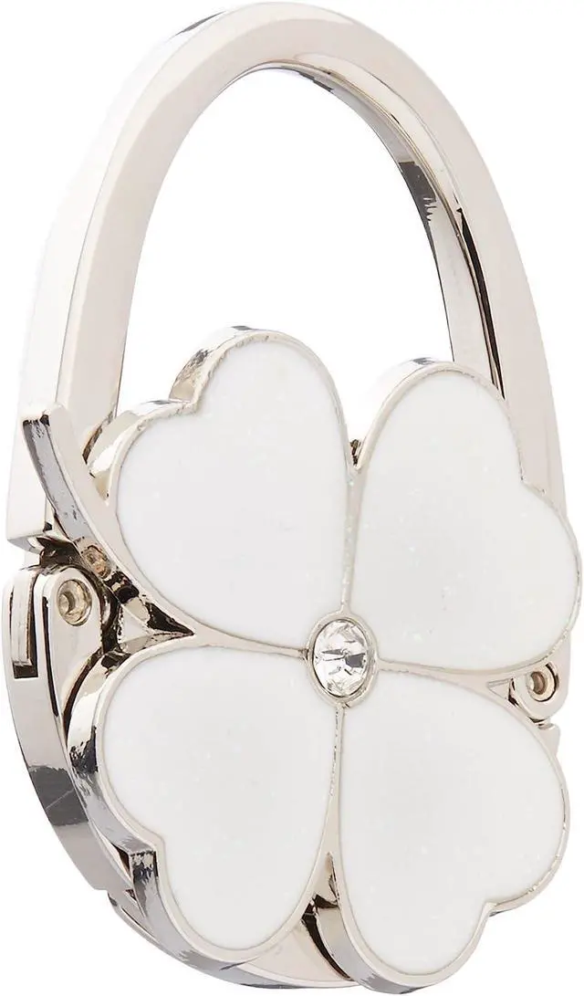 Alt view image 2 of 6 - Clover Design Foldable Handbag Hanger Folding Purse Table Hook Holder(White)