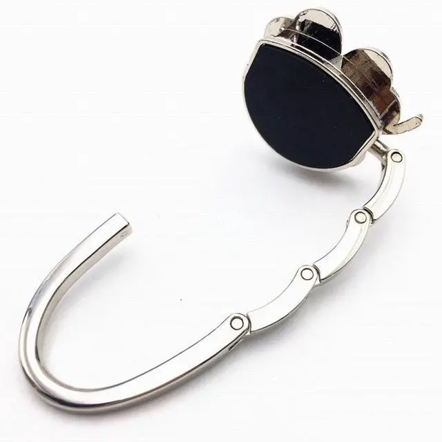 Alt view image 3 of 6 - Clover Design Foldable Handbag Hanger Folding Purse Table Hook Holder(White)