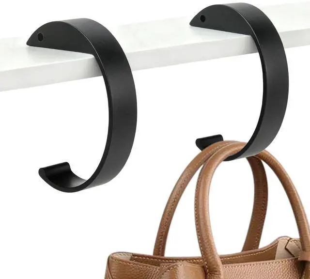 Main image of Purse Hook for Table-2PCS Heavy Duty Bag Hangers for Desk,High-Strength Alloy Materials Purse Holder for Desk,Bags, Umbrellas, Keys, Cups,Headphone(C Shape)