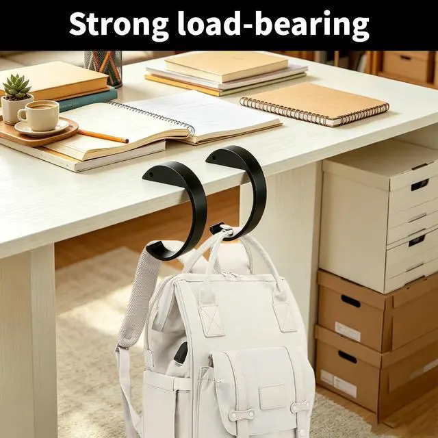 Alt view image 5 of 7 - Purse Hook for Table-2PCS Heavy Duty Bag Hangers for Desk,High-Strength Alloy Materials Purse Holder for Desk,Bags, Umbrellas, Keys, Cups,Headphone(C Shape)