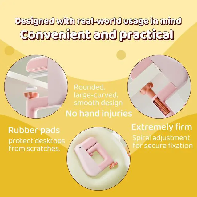 Alt view image 5 of 7 - Bird Desk Hooks 3 Pack, Foldable Table Clamp Hanger for Bags & Headphones, Adjustable Non-Slip Desk Organizer for Keys, Umbrellas & Wallets Space Saving Office Accessories