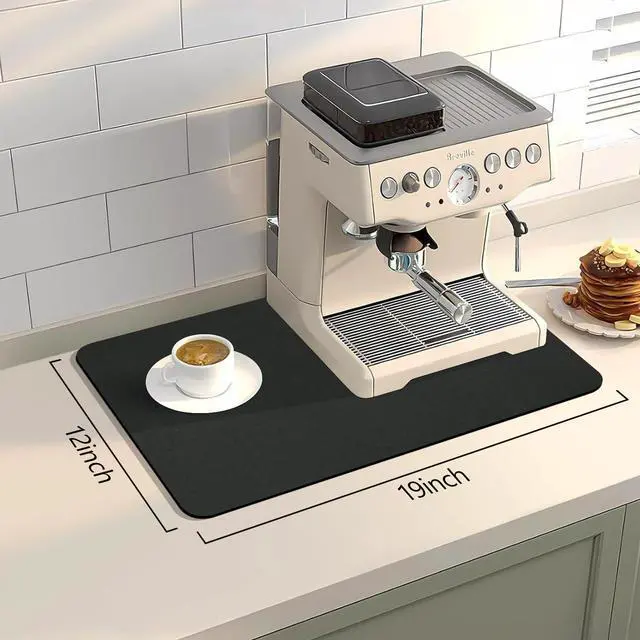 Alt view image 5 of 7 - Coffee Mat, Coffee Bar Mat, Dish Drying Mat, Kitchen Counter Mat