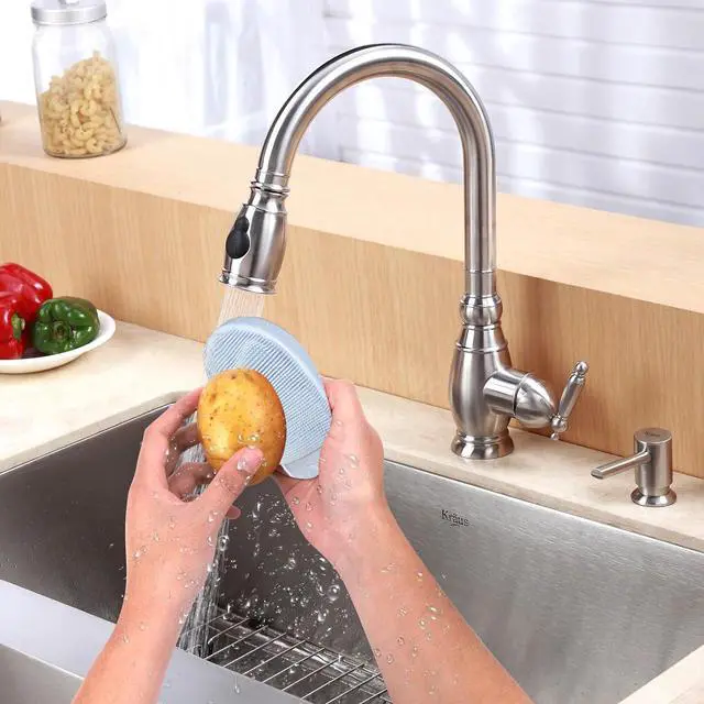 Alt view image 5 of 5 - Vegetable Brush Vegetable Scrubber for Food - Vegetable Cleaner Potato Scrubber Brush Veggie Brush Vegetable Scrubber Potato Brush Veggie Scrubber