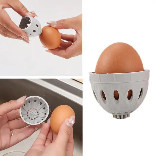 Alt view image 5 of 6 - 2 Pack Egg Washer Egg Brush Rotating Scrabber Chicken Coop Remover Cleaning Tool Silicone Egg Cleaner for Farm Fresh Eggs Backyard Chickens Duck Egg Washing Eggs Potatoes