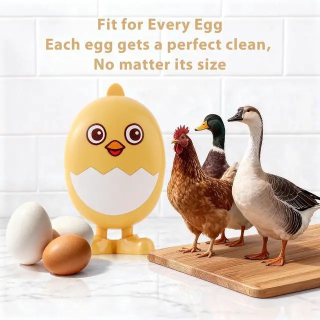 Alt view image 5 of 7 - Egg Washer Cleaner for Fresh Eggs, Universal Egg Wash and Brush Scrubber for Cleaning Eggshell,Cute Chicken Coop Essentials, 1pcs