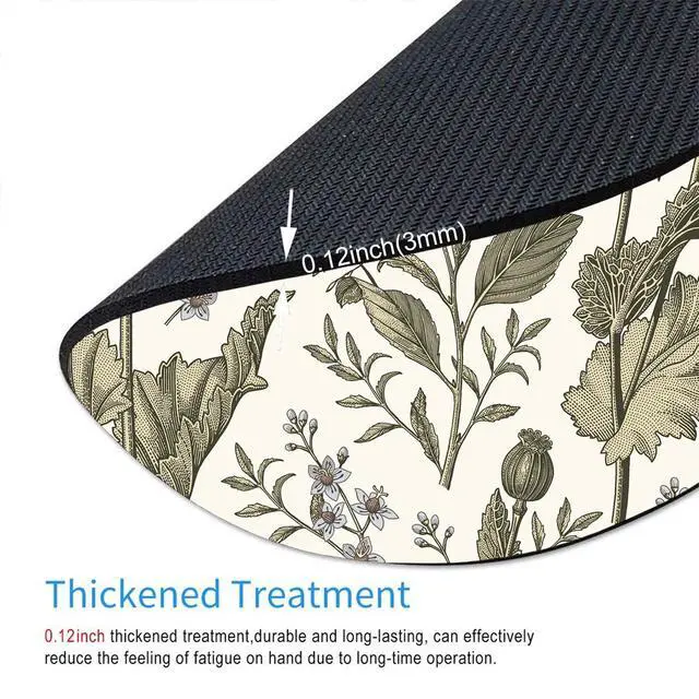 Alt view image 4 of 6 - Vintage Flowers Round Mousepad Aesthetic Mouse Pad Floral Office Decor for Women Desk Accessories Retro Flowers Mousepad Coworker Boss 7.9×7.9×0.12 inches