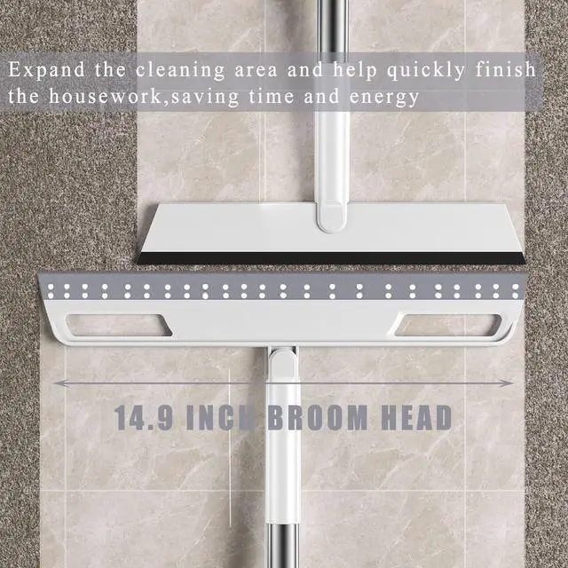 Alt view image 2 of 6 - Multifunction Magic Broom, Extended Indoor Detachable,3-in-1 Sweeper Removing Dust Liquid Hair, Adjustable Floor Squeegee,Magic Broom as seen on tvGray