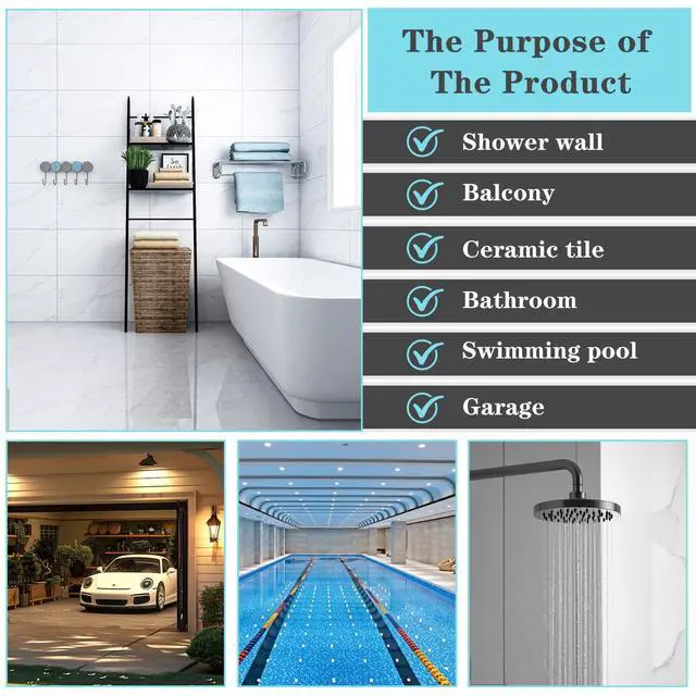 Alt view image 7 of 7 - Floor Scrub Brush with Long Handle - Adjustable Handle 2 in 1 Scrape and Heavy-Duty Stiff Bristle Floor Scrubber Brush for Cleaning Bathroom, Kitchen Patio Tile Garage and Deck