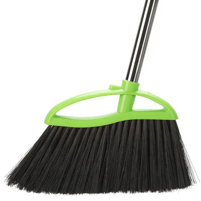 Main image of Soft Bristle Indoor Broom, Angle Kitchen Broom for Hardwood Floor Cleaning