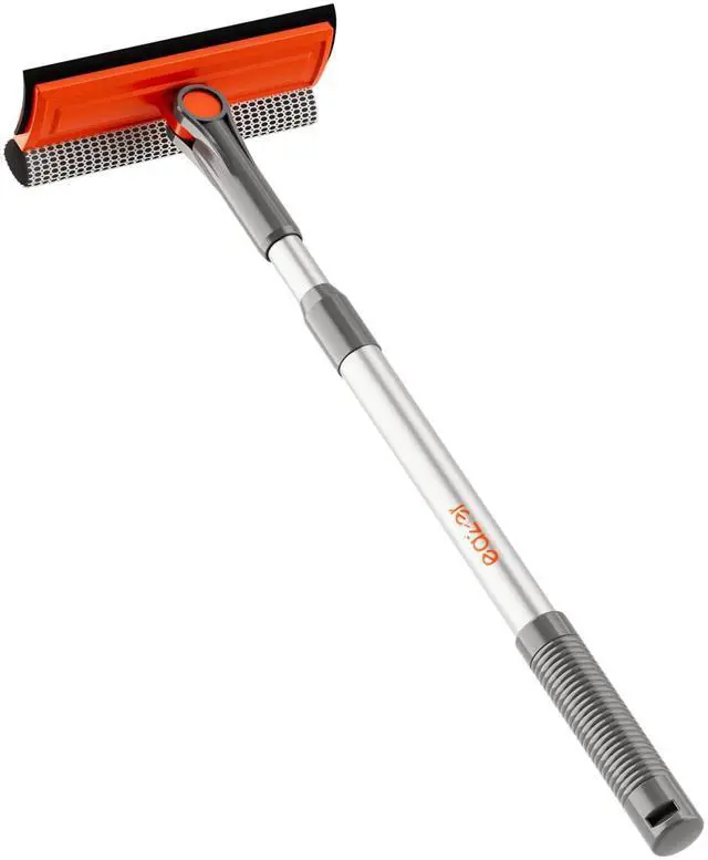 Main image of Professional Window Squeegee, 2-in-1 Rotatable Squeegee for Window Cleaning Kit, Window Cleaner Tool, Window Washing Equipment Kit with Extension Pole (20''-30'') for Shower/Windshield