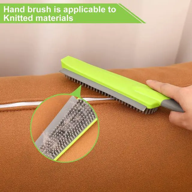 Alt view image 7 of 7 - Rubber Broom with Squeegee for Carpet Pet Hair Remover,57 inch Long Handled Fur Remover Rake,Portable Detailing Lint Brush,Pet Removal Fluff Carpet, Hardwood Floor, Tile