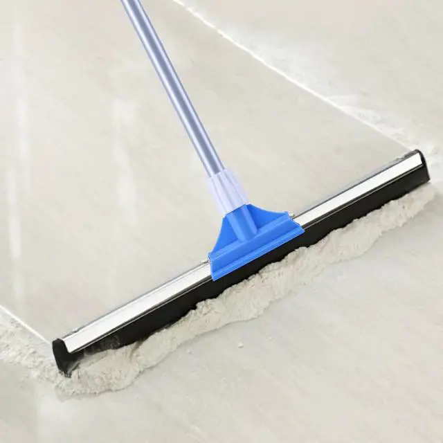 Alt view image 3 of 6 - Floor Squeegee for Concrete Floor - 50" Squeegee Broom with Long Handle for Tile Floor, Heavy Duty Foam Floor Water Wiper for Garage, Shower, Kitchen, Windows, Glass, Carpet and Pet Hair