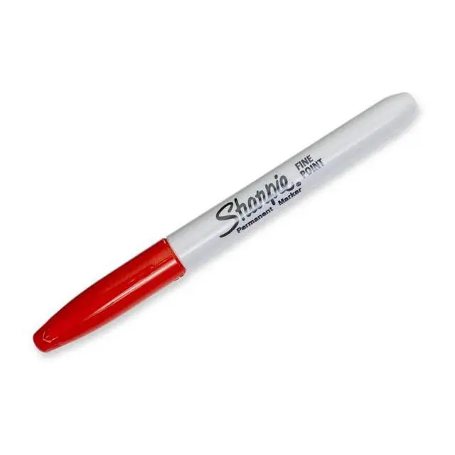 Alt view image 2 of 2 - Fine Point Permanent Markers, Red, 1 Count