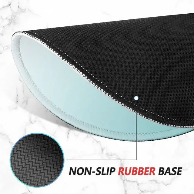 Alt view image 4 of 7 - Mouse Pad Non-Slip Rubber Base Smooth Surface Stitched Edges Waterproof Durable Compatible with All Mice for Office & Gaming, Desk Accessory, Diameter 8.7 inch, Sky Gradient