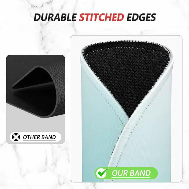 Alt view image 5 of 7 - Mouse Pad Non-Slip Rubber Base Smooth Surface Stitched Edges Waterproof Durable Compatible with All Mice for Office & Gaming, Desk Accessory, Diameter 8.7 inch, Sky Gradient