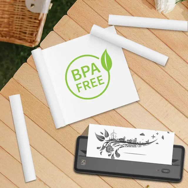 Alt view image 4 of 6 - 2 Rolls Thermal Printer Paper 8.5" x 11" US Letter Size - High-Efficiency Durable Printing for Picture or Home Work, Printing Contract, Compatible with Most Thermal Printers (50 Sheets / 2 Rolls)
