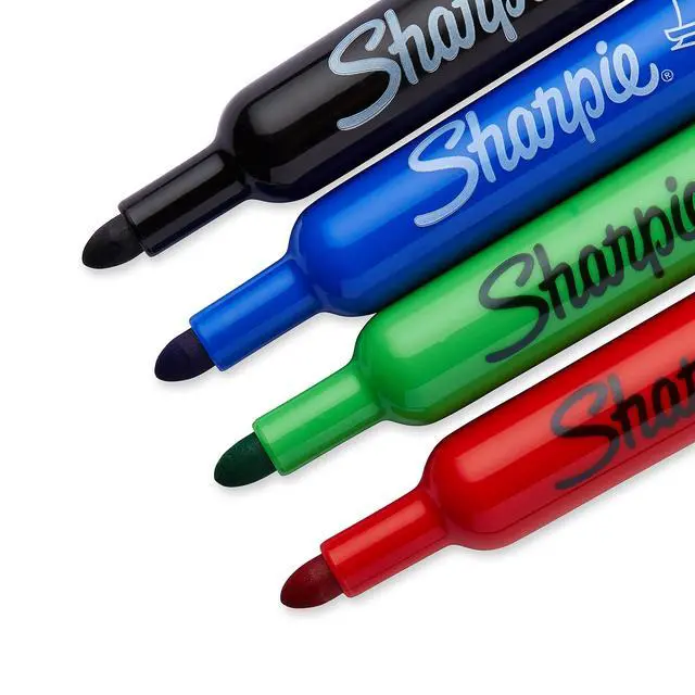 Alt view image 3 of 5 - Flip Chart Markers, Bullet Tip, Assorted Colors, 4 Pack