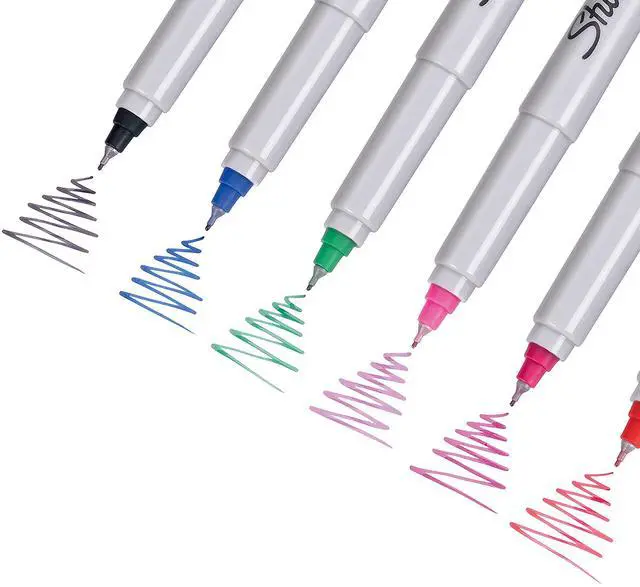Alt view image 4 of 7 - Permanent Markers | Ultra-Fine Point | Assorted Classic Colours | 4 Count