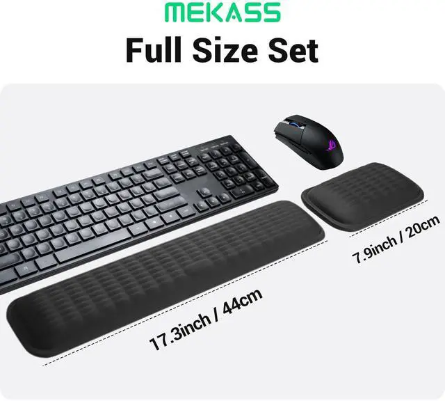 Alt view image 6 of 7 - Ergonomic Mouse Wrist Rest, Premium Memory Foam Mouse Wrist Pad Support Relieve Wrist Pain for Long Hours of Work, Gaming (Classic Black