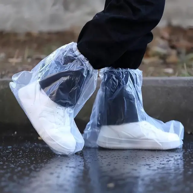 Main image of 10Pairs Waterproof Shoe Covers,Heavy Duty Disposable shoe Covers,Non-Slip Indoor Outdoor Rain Cover for Shoes,Plastic Overshoes for Men Women (Transparent)