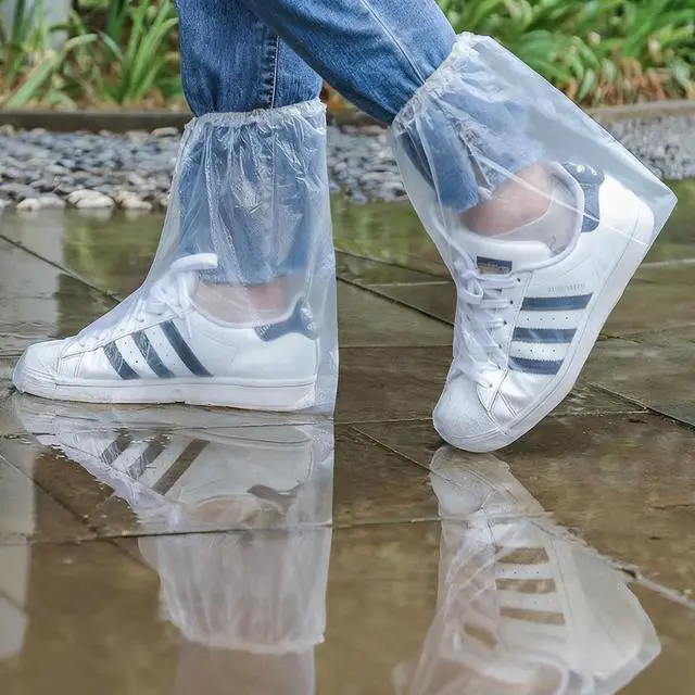 Main image of 16pcs Waterproof Shoe Covers for Rain, Shoe Covers for Rain, Non-Slip Indoor Outdoor Rain Cover for Shoes,Plastic Overshoes for Men Women -Water Proof Boot Protector Clear