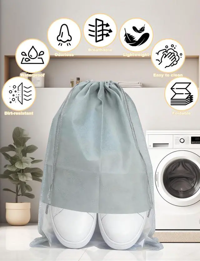 Alt view image 5 of 7 - 4Pcs Reusable Shoe Washing Machine Bag Set (Cleaning, Drying and Storage) - 360° Deep Cleaning - Large Laundry Shoe Cover with Hidden Zipper for Washing Sneakers,Tennis Shoes,All Shoes Types (Yellow)