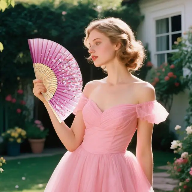 Alt view image 6 of 7 - 3 Pcs Bamboo Folding Fan 8.3In Floral Folding Handheld Fans with Tassel for Dancing Party Wedding Gifts Wall Decoration