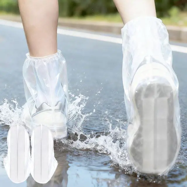 Main image of Shoe Covers with Anti-Slip Strip Non Slip - Reusable Waterproof Shoe Covers for Rain,Indoor Outdoor Plastic Rain Cover for Shoes And Booties,Shoe Protector for Men Women(5Pairs)