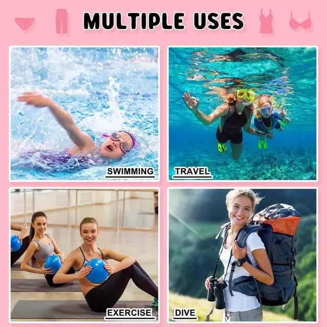 Alt view image 5 of 7 - 2 Pack Large Travel Laundry Bags, Large Wet Dry Waterproof Dirty Clothes Bag for Suitcase, Swimsuit Beach Gym College Dorm Wet Bag(Dress Style)