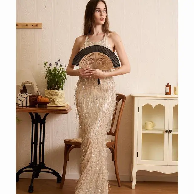Alt view image 3 of 6 - Handheld Fan for Women Foldable, Vintage Bamboo Folding Hand Fan for line dancing, Party