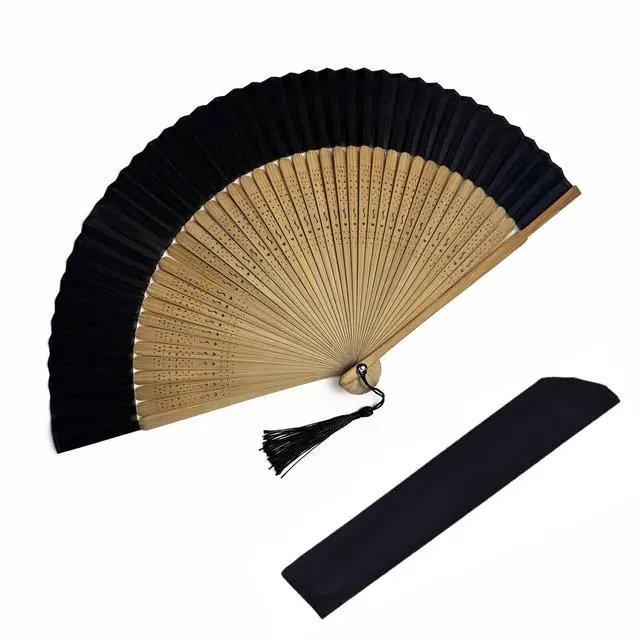 Alt view image 4 of 6 - Handheld Fan for Women Foldable, Vintage Bamboo Folding Hand Fan for line dancing, Party
