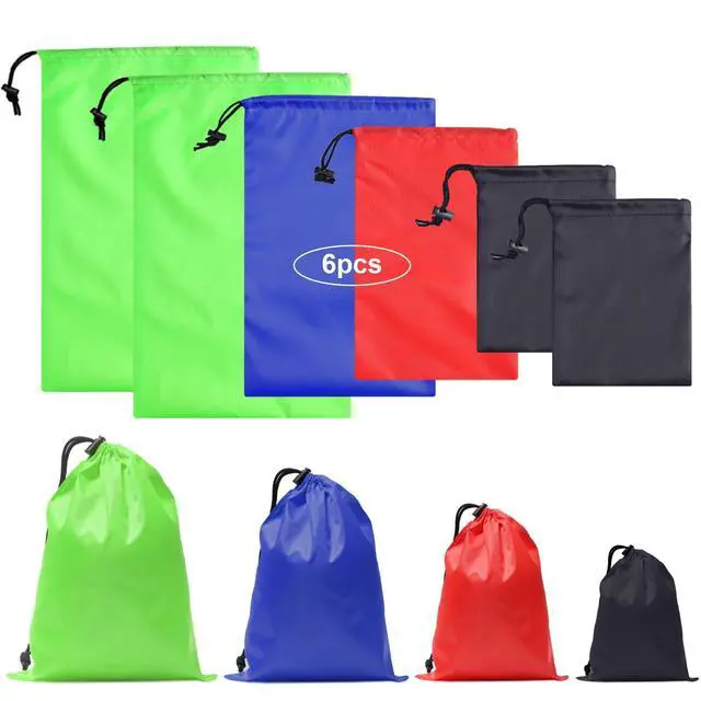 Main image of 6Pcs Drawstring Bags sack Nylon Bag ditty bag for Gym Traveling, Hiking, Yoga, Shopping