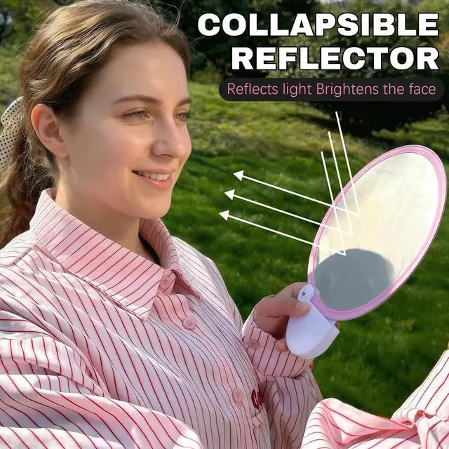 Alt view image 5 of 7 - 6 PCS Foldable Hand Fans with Matching Pouches, Tropical Summer Round Folding Handheld Fan with Handle, Mini Pocket Fabric Fan Cooling Essentials for Women Travel, Beach, Party Favors (Style 4)