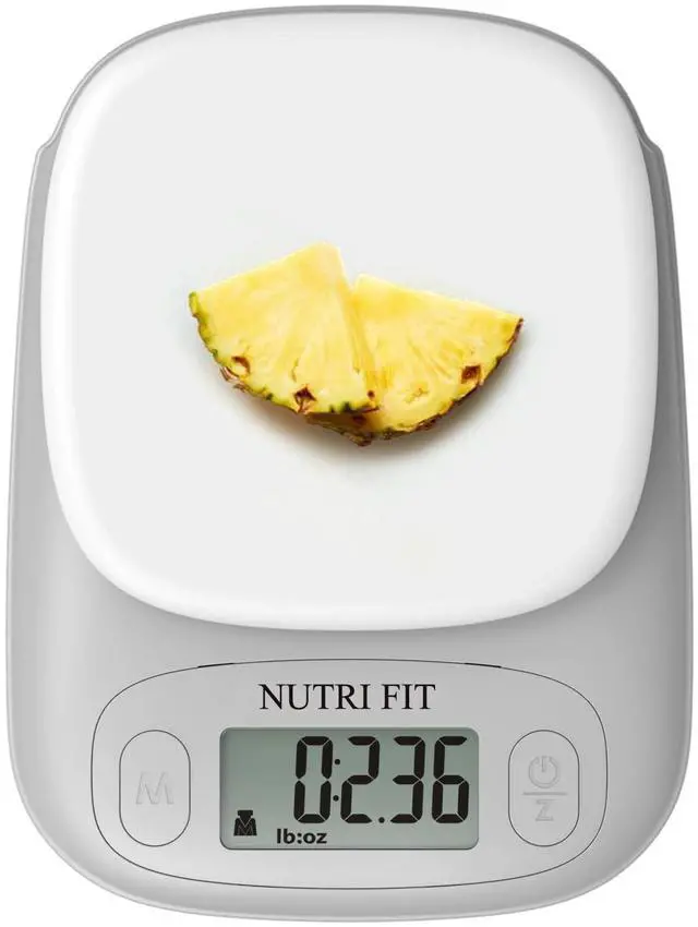 Main image of NUTRI FIT Small Food Scale Digital Kitchen Scales Weight Grams Ounces White | 3-Stage Precision, Max 11lbs, Portable Compact Design, Accurate for Cooking Baking Jewelry Coffee Postage, 2 AAA Batteries
