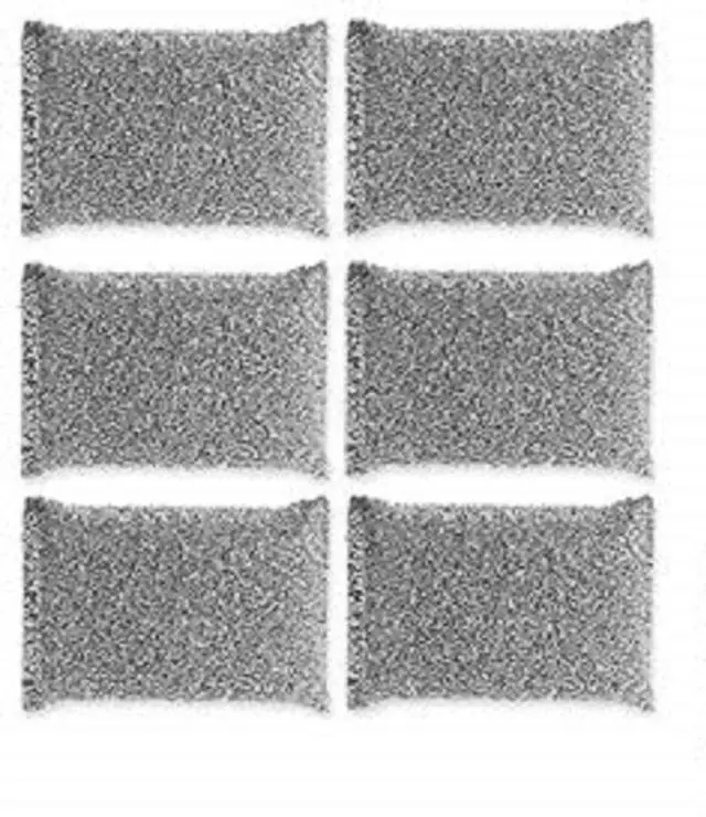 Main image of 6 Pieces Non-Scratch Scrub Sponges Pads, Cleaning Scrub Sponge, Dish Wash Sponge, Kitchen Sponge, Multi-Use Heavy Duty Scrub Sponge - Silver