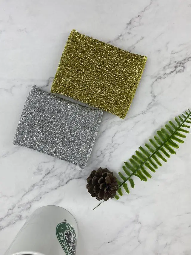 Alt view image 4 of 7 - 6 Pieces Non-Scratch Scrub Sponges Pads, Cleaning Scrub Sponge, Dish Wash Sponge, Kitchen Sponge, Multi-Use Heavy Duty Scrub Sponge - Silver