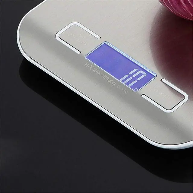 Alt view image 3 of 7 - 1g/10kg Household Kitchen Scale Electronic Food Scales Diet Scales Measuring Tool Slim LCD Digital Electronic Weighing Scale