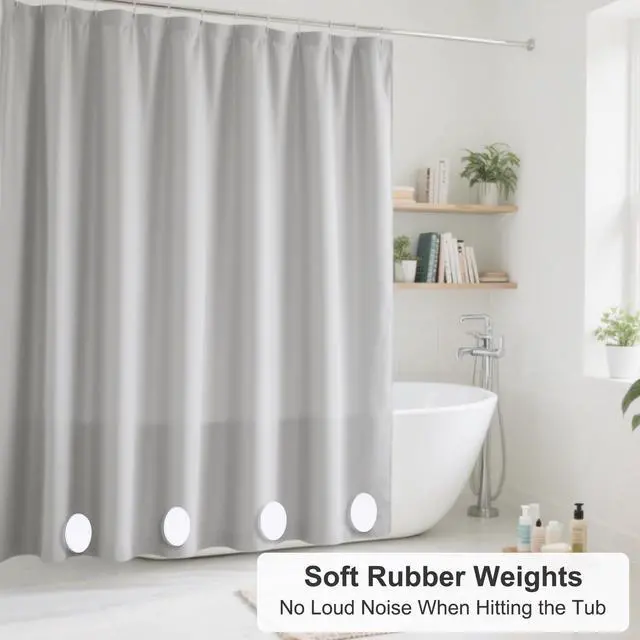 Alt view image 5 of 6 - 8 Pack Magnetic Shower Curtain Weights, Waterproof Rubber Coated Magnetic for Shower Curtain Bottom, Heavy Duty Weights Stop Liner from Blowing, White